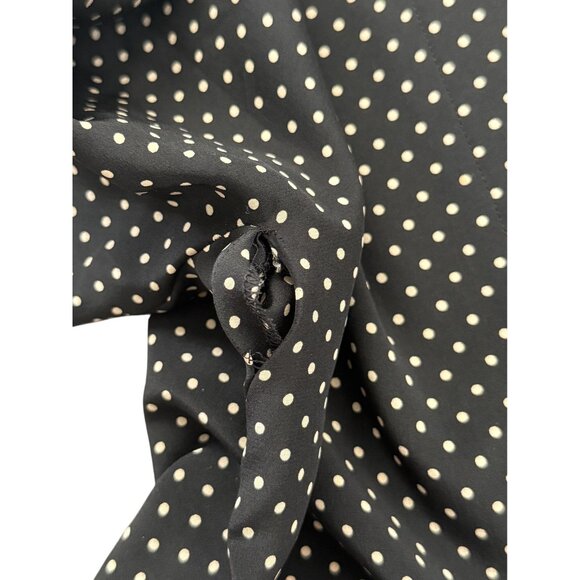 Vintage St. Gillian by Kay Unger Silk Shift Dress Black White Polka Dot Size 6 - Picture 5 of 7